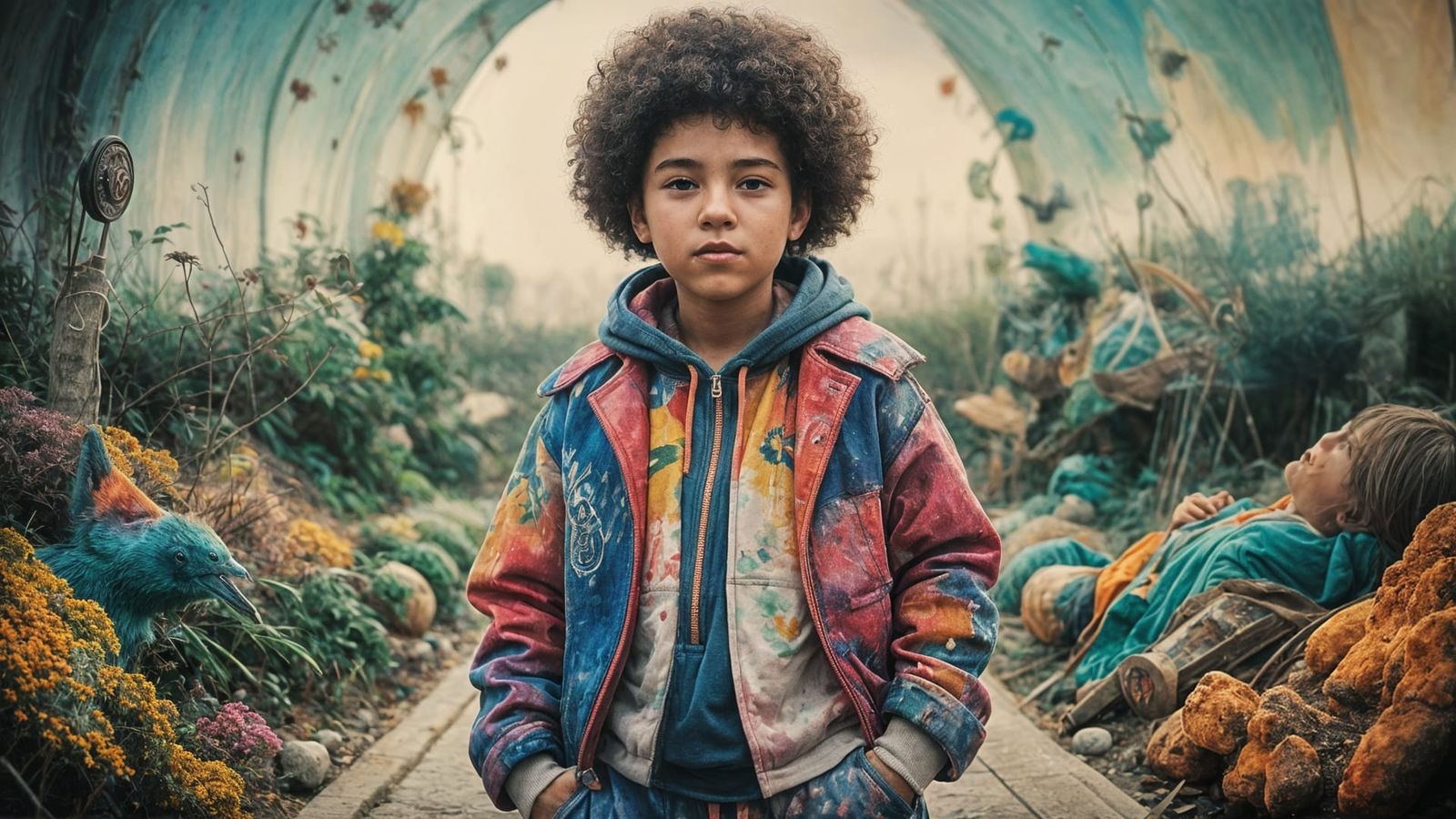 Kidcore in Liminal Style: Photorealistic Watercolor Illustra...