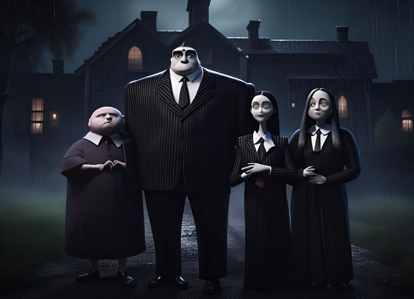 The Addams Family in Film Quality, 8K Resolution