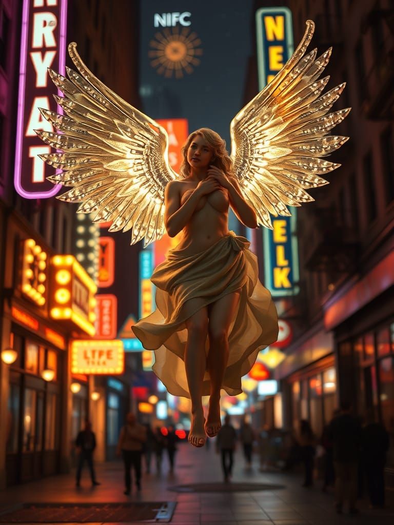 Urban Angel in New York: 3D Render