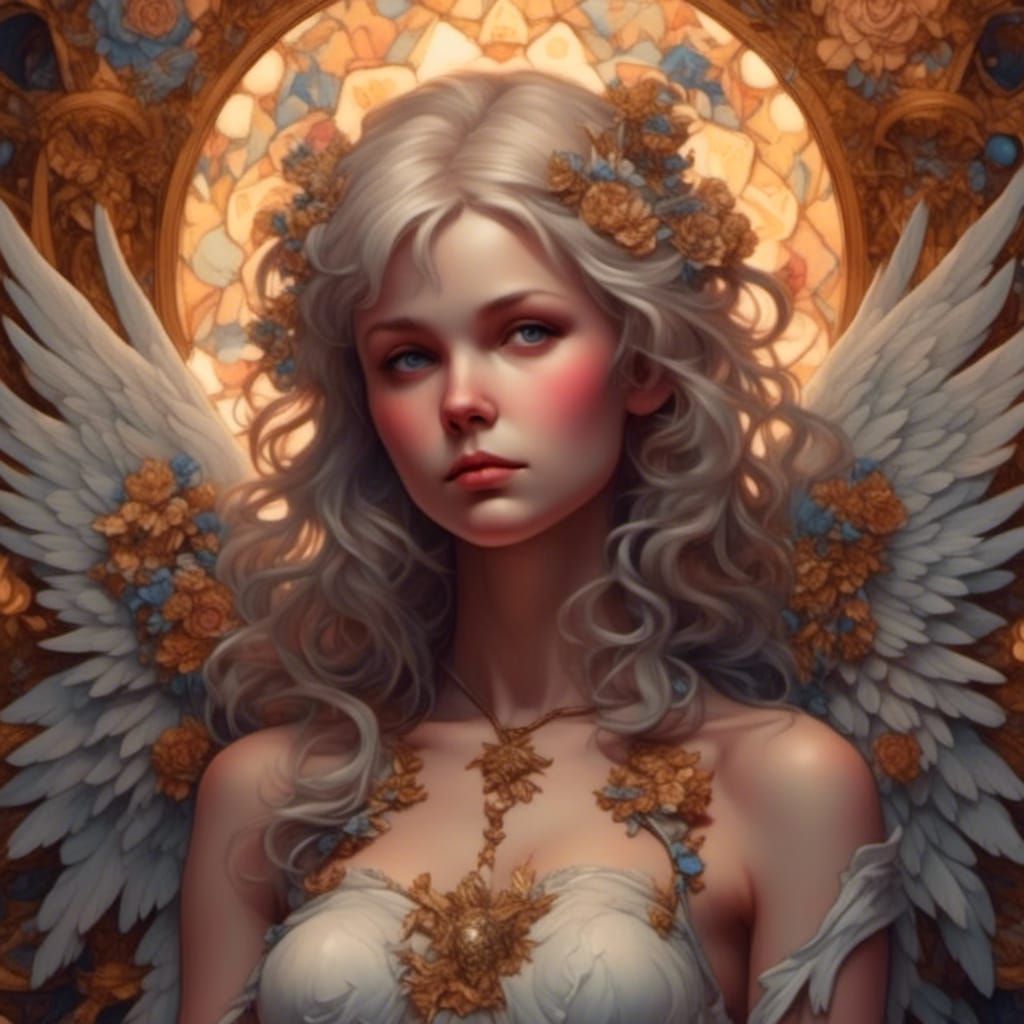 Angel with Kaleidoscope Wings