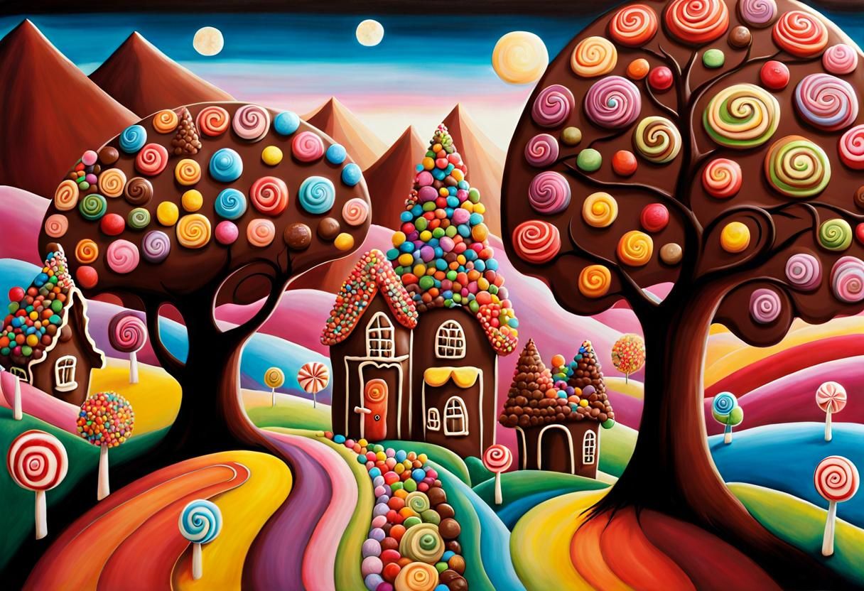 Enchanting Chocolate Cream Candy Wonderland