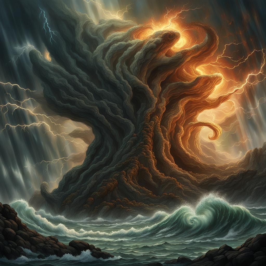 Tempest Wrath Commands the Storm, Fantasy Art