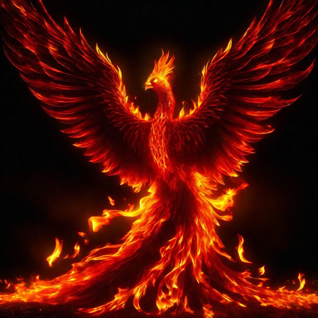 Glowing Phoenix Fire Elemental Masterpiece