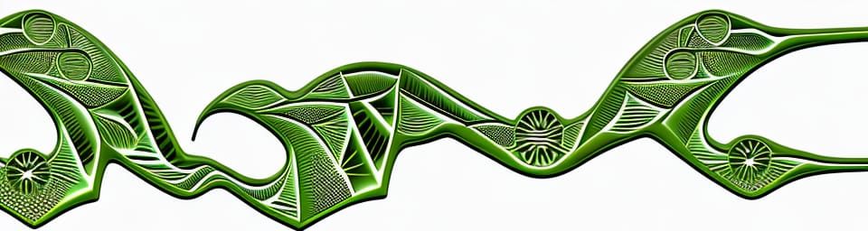 Fractal Green Tree Frog with Crystalline Structure