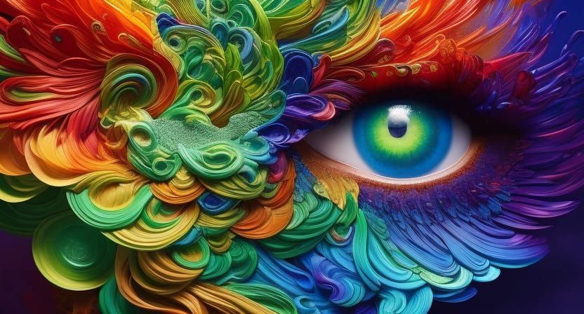 Elemental Collage in Digital Art Style