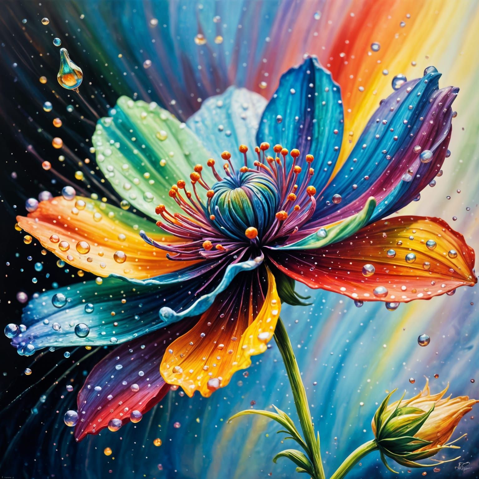 Flower plucked from the rainbow