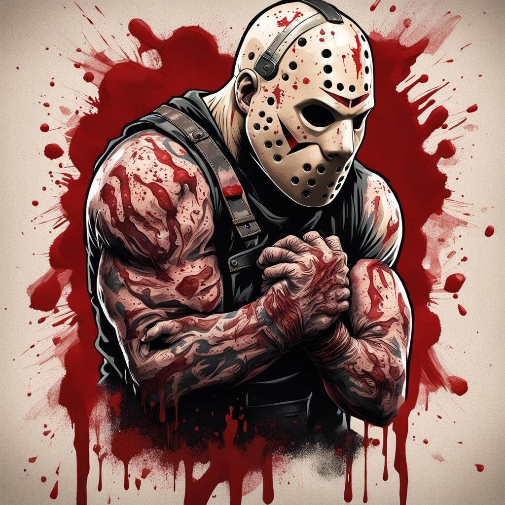 Gruesome Jason Voorhees Carries Screaming Girl