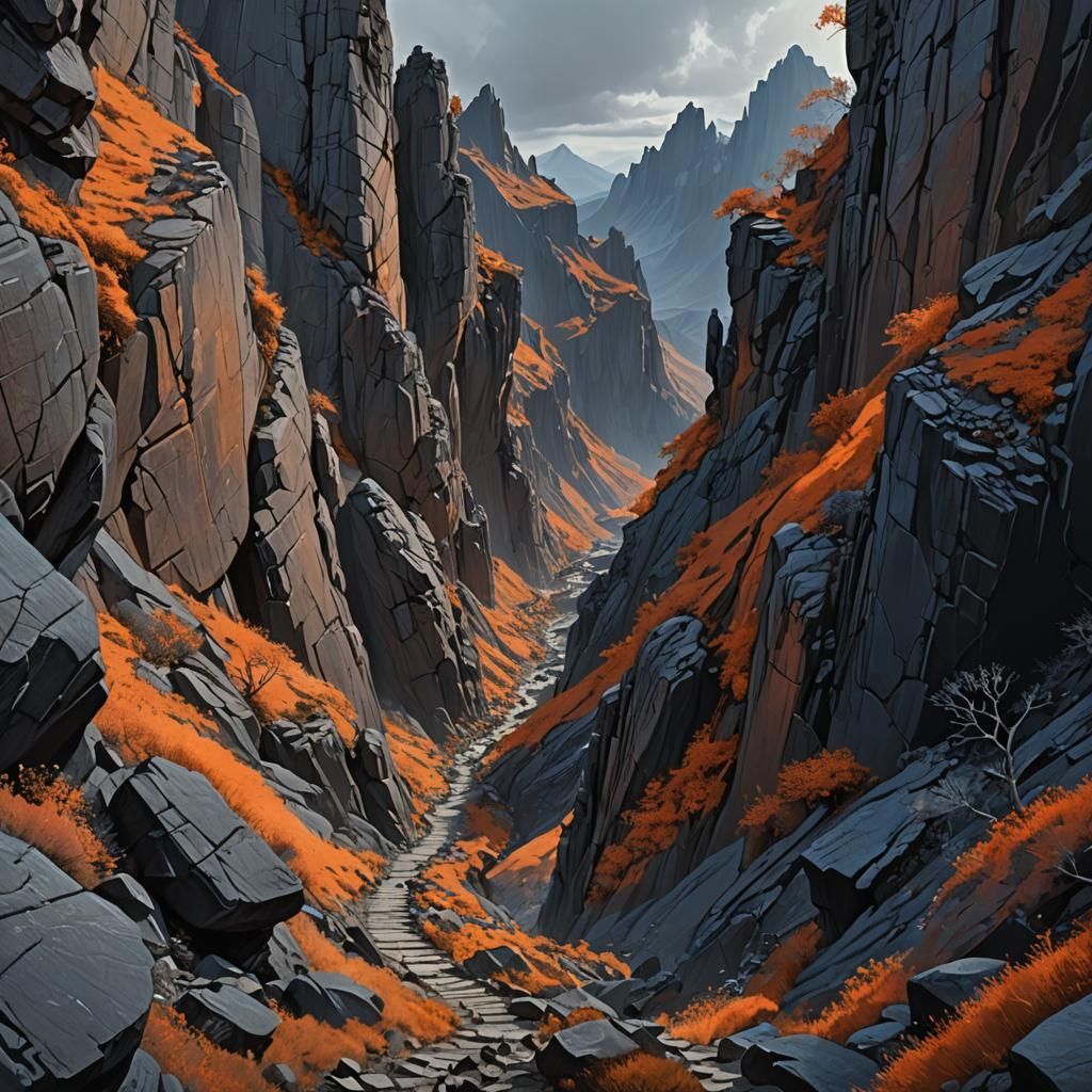 Dramatic Mountain Path in Unreal Engine 5