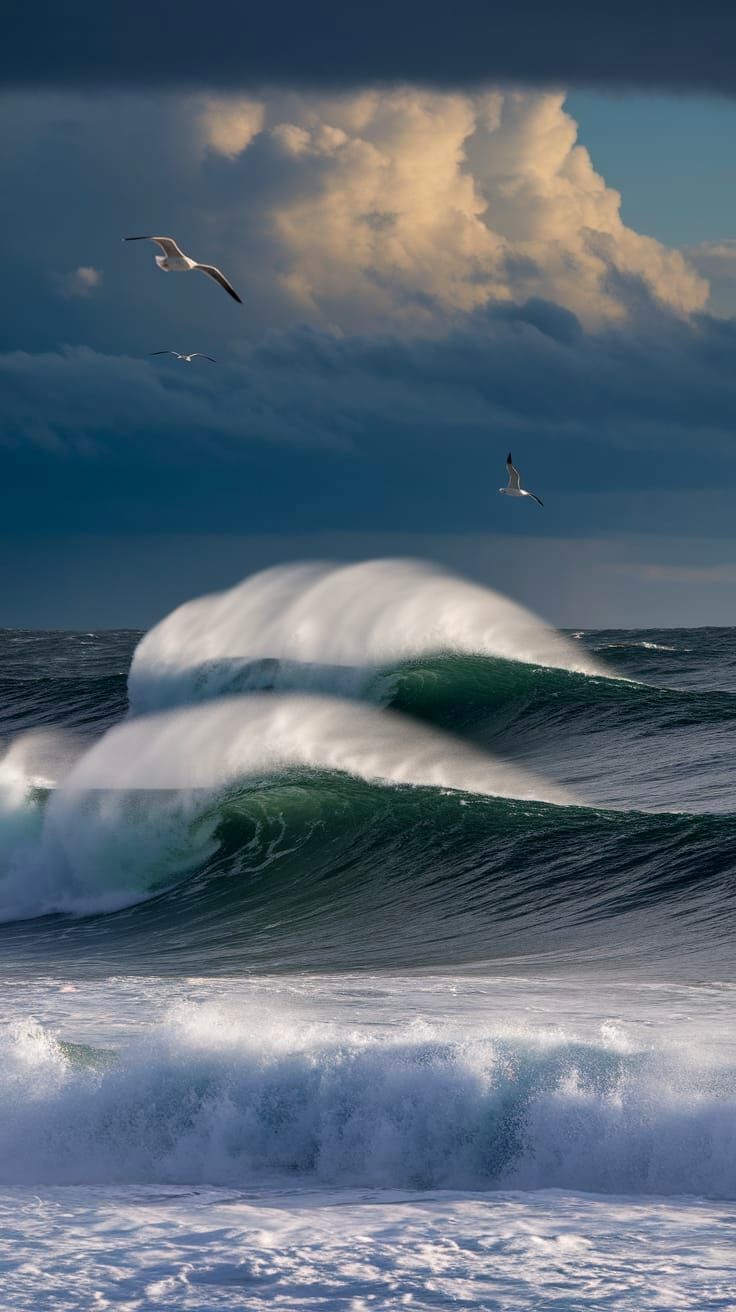 Turbulent Seas: A Hyperrealistic Seascape Masterpiece