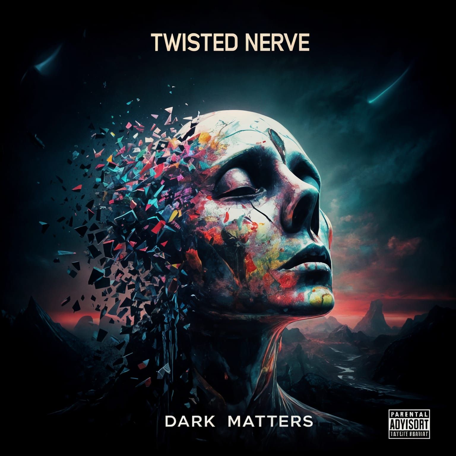 Abstract Black and Blue Gradient Background