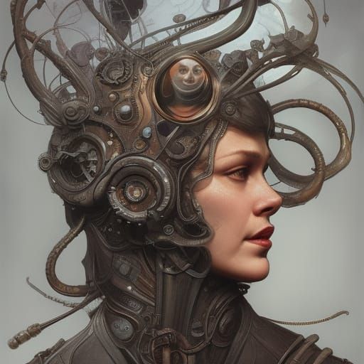 Biomechanical Bride Portrait in High Resolution