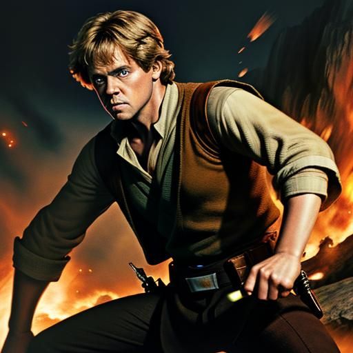 Luke Skywalker and Indiana Jones Fight