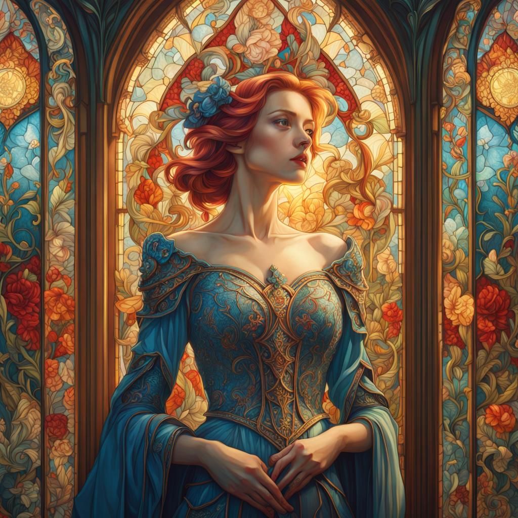 Stained Glass Dress: Intricate Hypermaximalist Interpretatio...