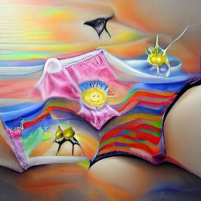 Surreal Sunshine Rays: Detailed Colorful Painting