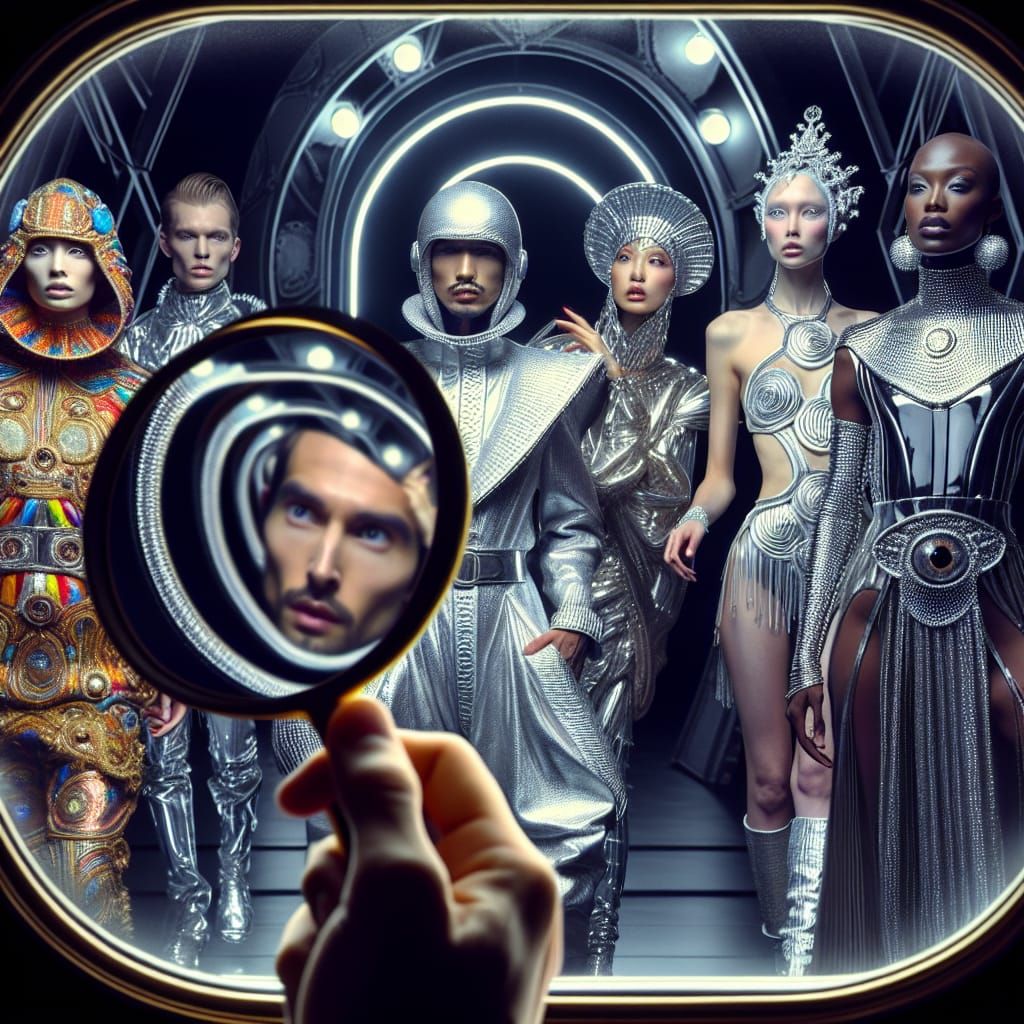 Alternate Universe Fashion Models in Looking Glass