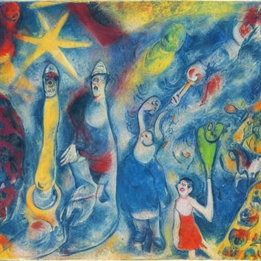 Amoebas' Sunny Cinema Escape: Naive Art Style