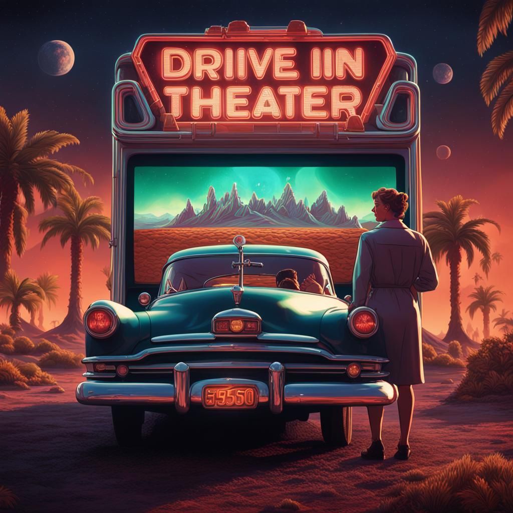 Retro Drive-In Meets Sci-Fi: A Dark Fantasy