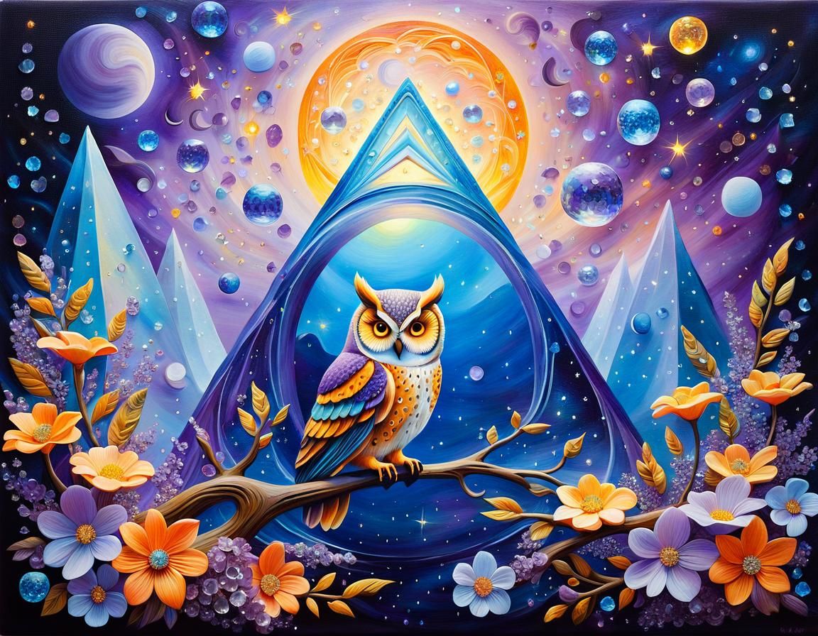 Surreal Dreamscape: Magical Portal with Sparkling Crystals