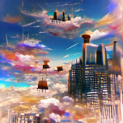 Futuristic City in the Sky