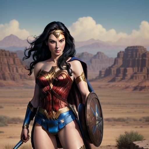 Wonder Woman in the Old West Comic Art