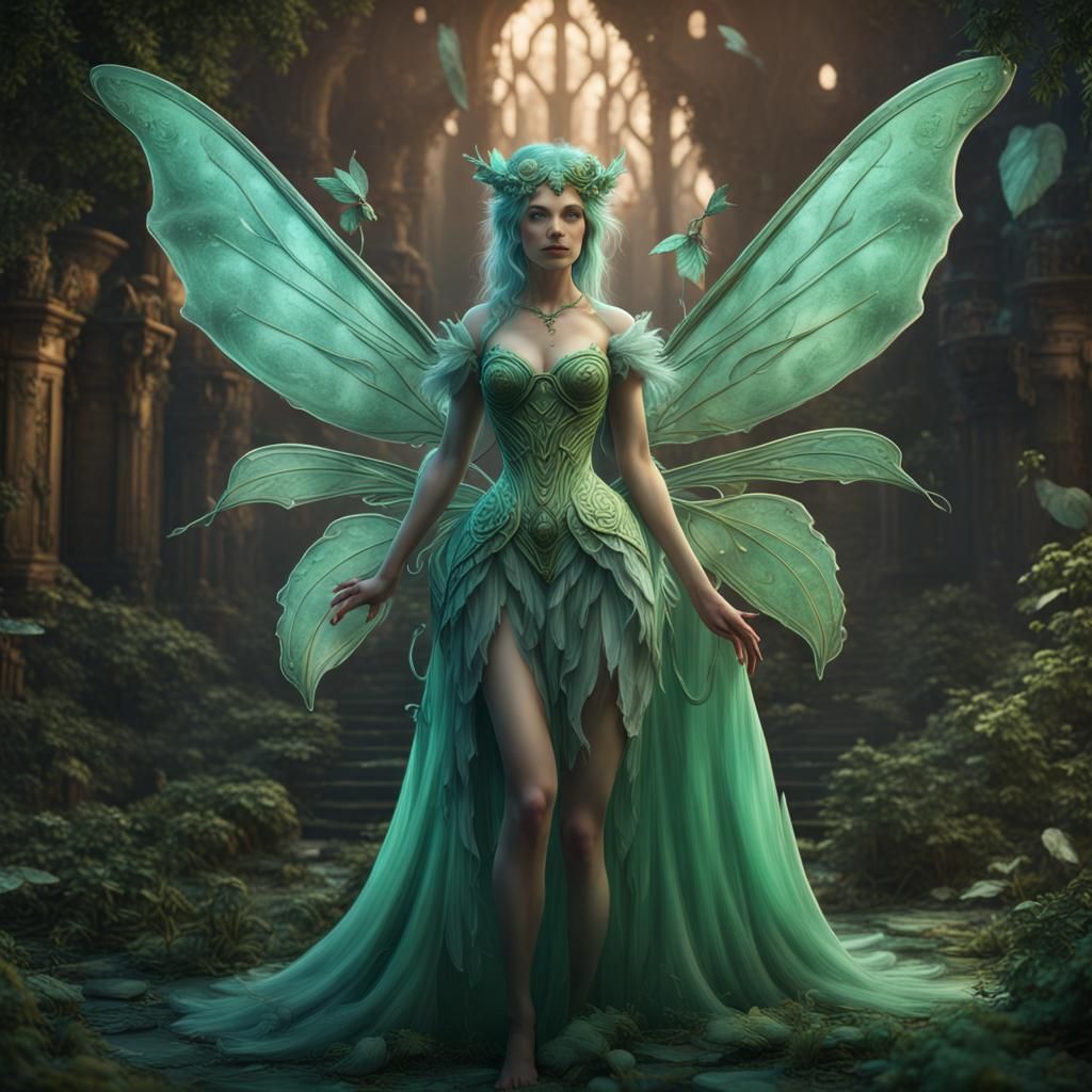 Fantastical Spearmint Fairy Concept Art