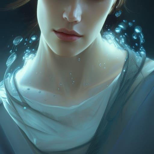Detailed Portrait in Art Nouveau Style