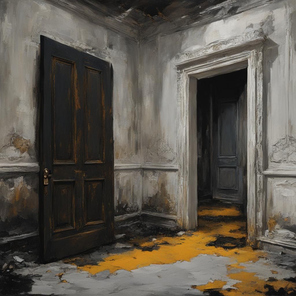 Dark Gothic Ruin: A Monochromatic Nightmare