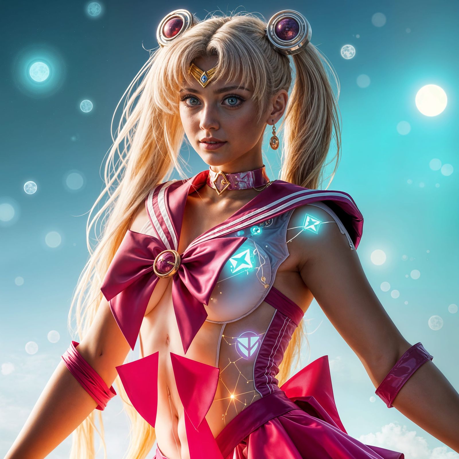 Sailor Moon in High-Tech Cosplay