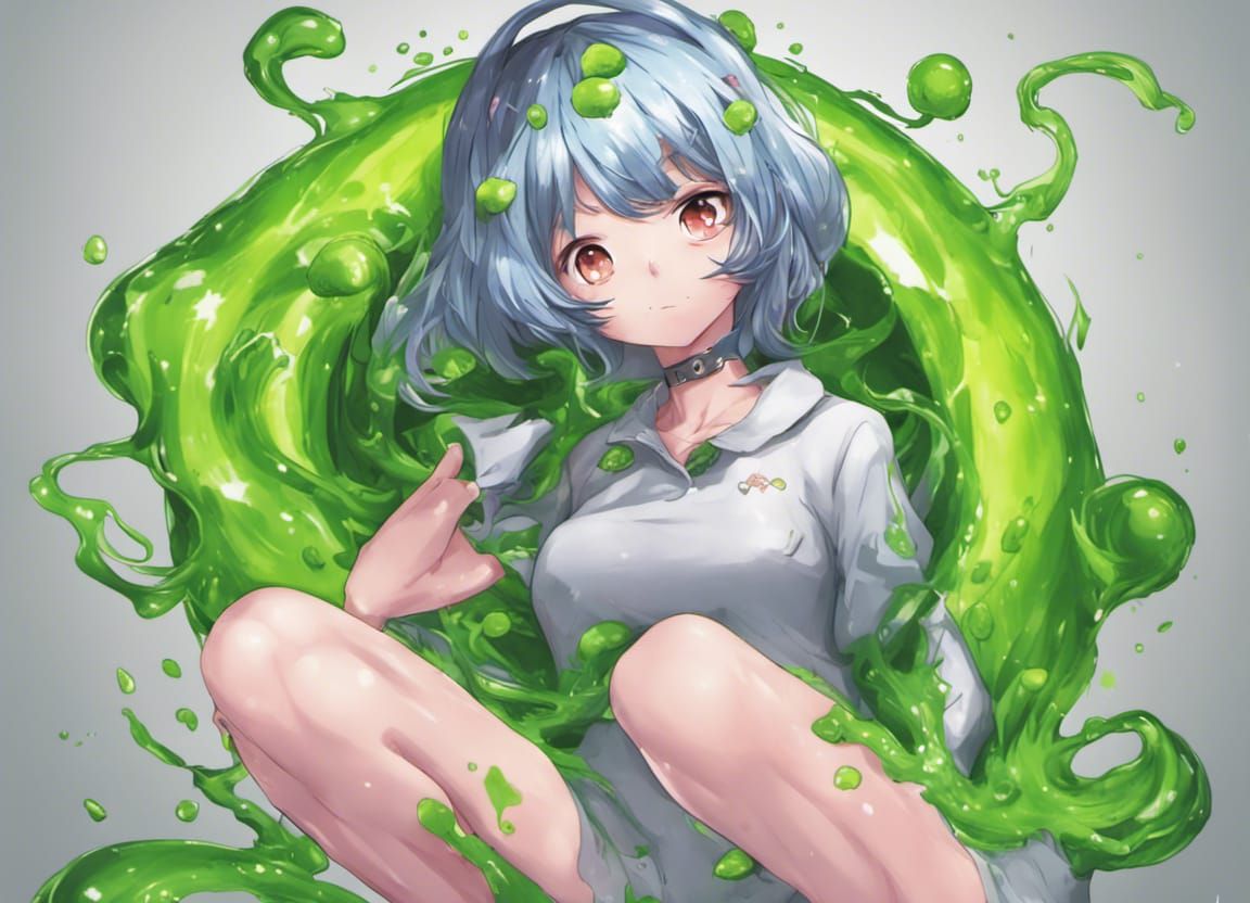 Anime Slime Girl in Manga Style