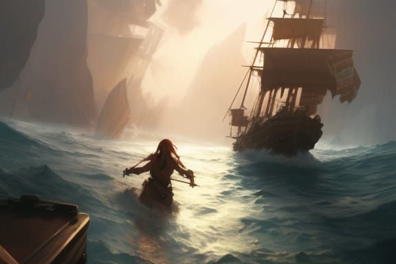 Cursed Pirate Portrait in Detailed Digital Art