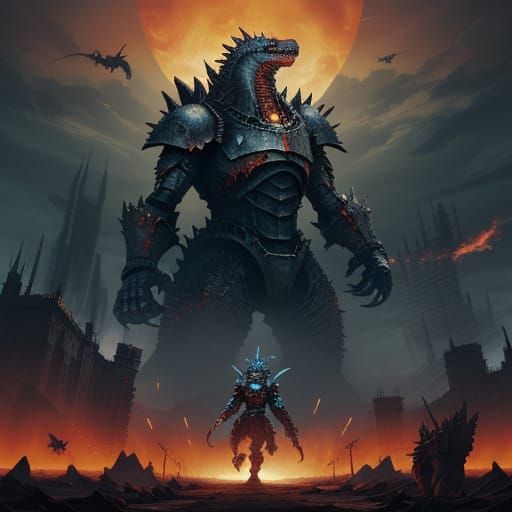 Hollowhelm: Monstrous Helm Fused with Skeletal Giant