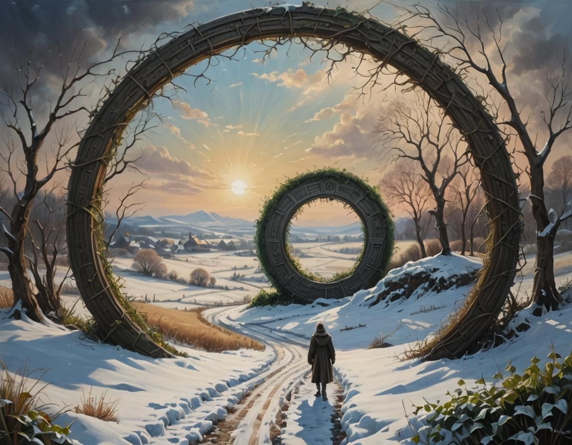 Stargate to Spring: An Oil Painting