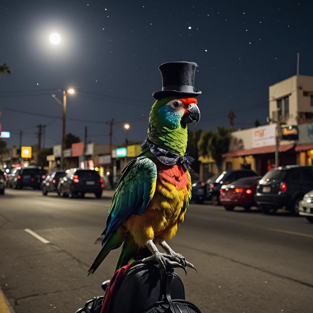 Parrot and Llama Street Photography in Tijuana