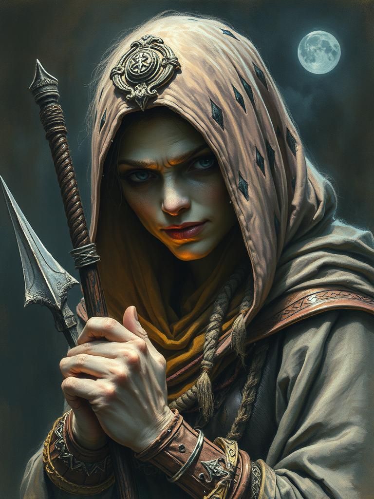 Fantasy Mummy Portrait in Watercolor