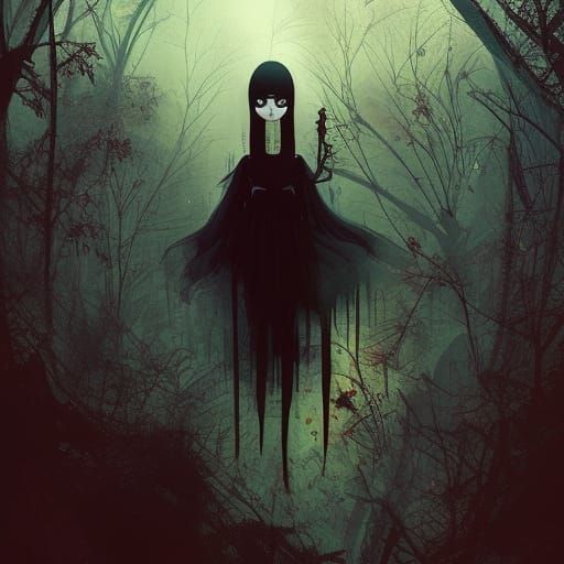 Gothic Vampire Town in Hyperdetailed Painting Style