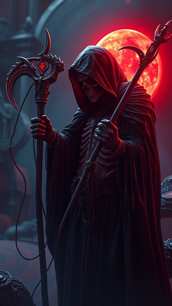 Ethereal Grim Reaper Embodies Love in Hyper-Realistic Surrea...