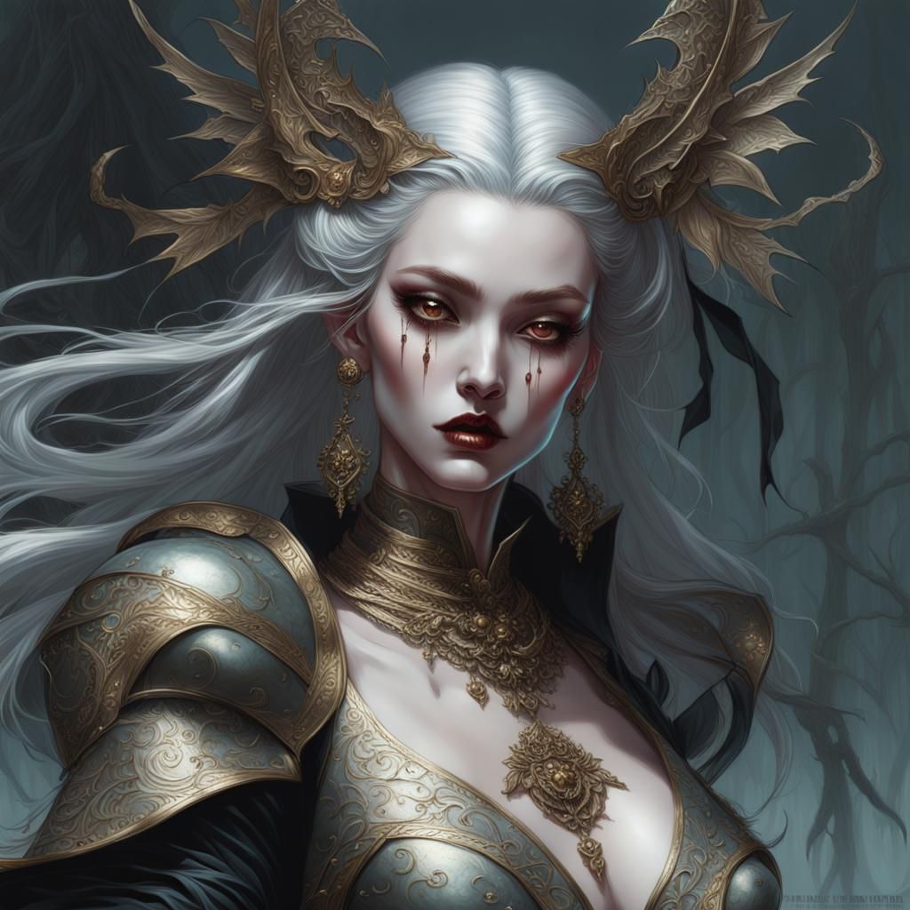 Gothic Wraith Maiden Digital Painting