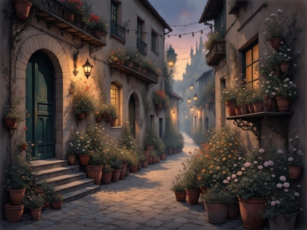 Mediterranean Alley with Sleeping Cat: Rackham, Griffiths, F...