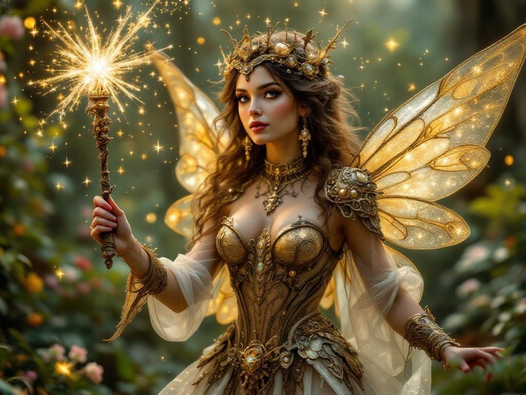 Steampunk Fairy Creates Glittering Garden With Magic