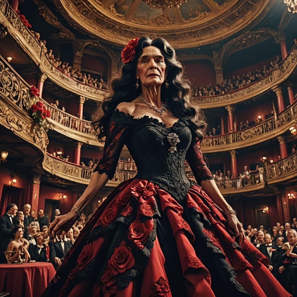 Flamenco Crossdresser Ready for Stage, Digital Painting