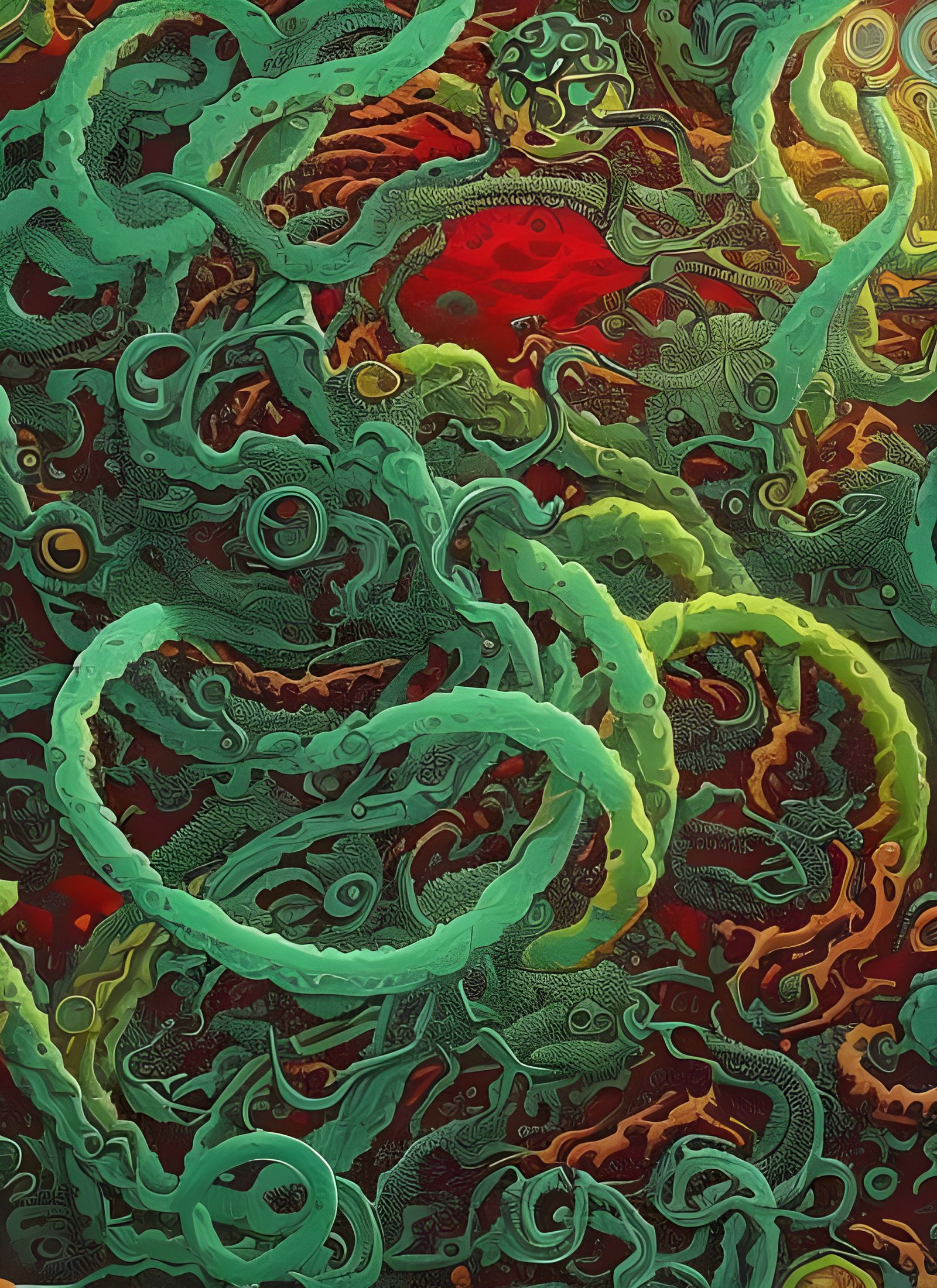 Lovecraftian Outer Gods in Dark Fantasy Painting