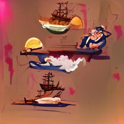 Stylized Concept Art of Drunken Sailor