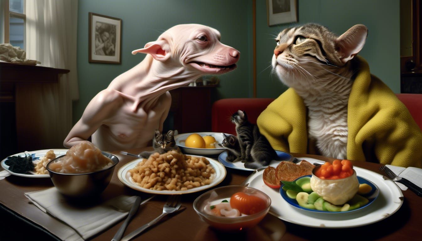 Hyperrealistic Aliens and Pets in Detailed Matte Painting