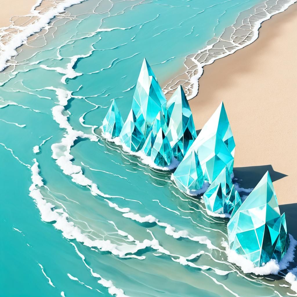 Turquoise Crystal on a Tropical Beach