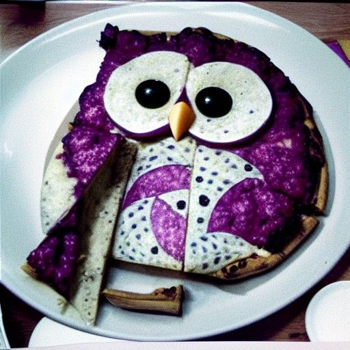 Purple Owl Enjoys Chicago Pizza: Burtonesque Style