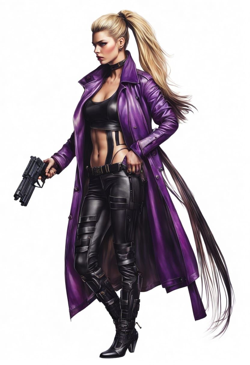 Cyberpunk Anya Taylor-Joy Portrait in Neon Inferno Style