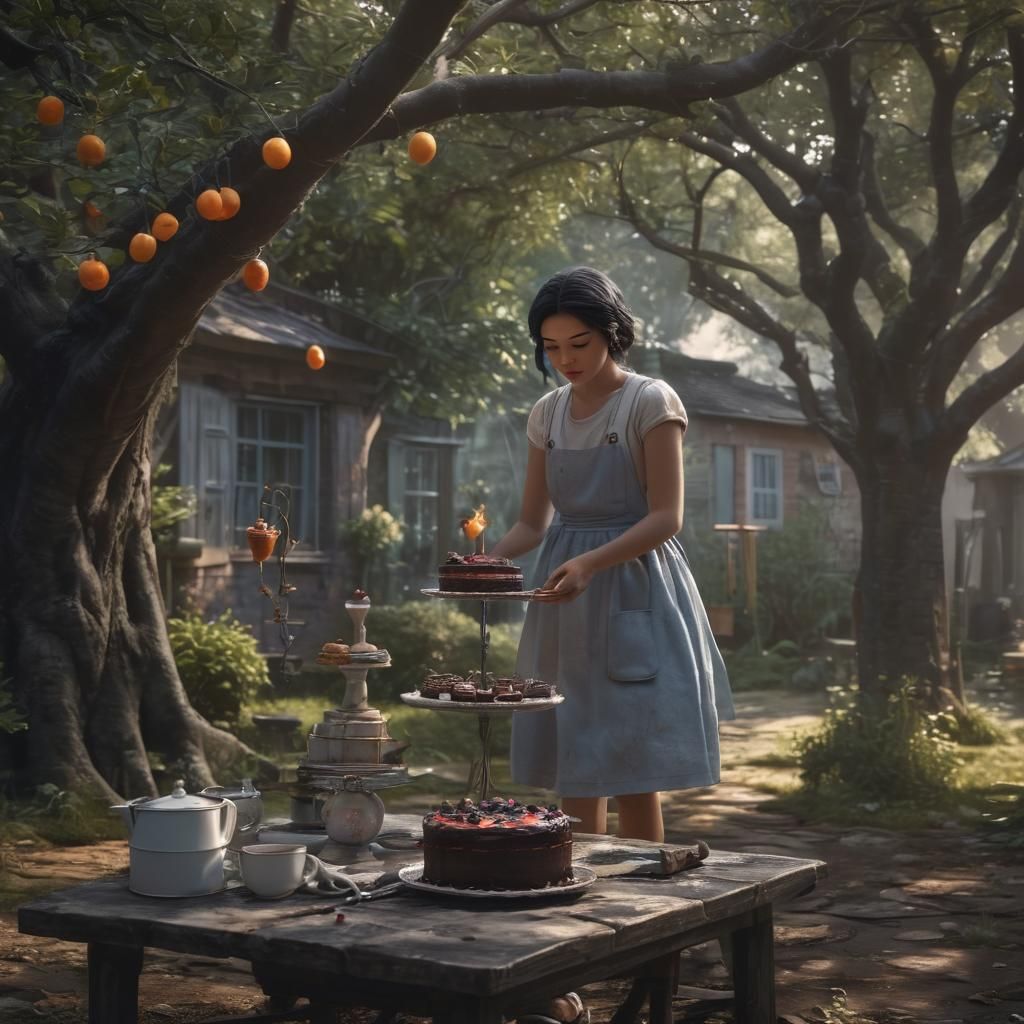 Ethereal Whispers in a Dramatic Yard