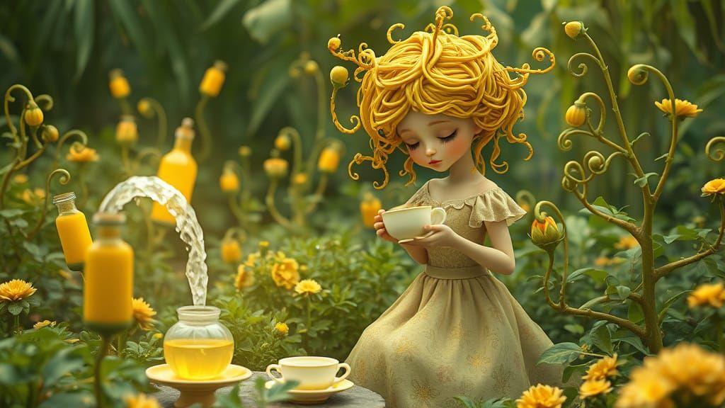 Ethereal Mustard Garden Hostess