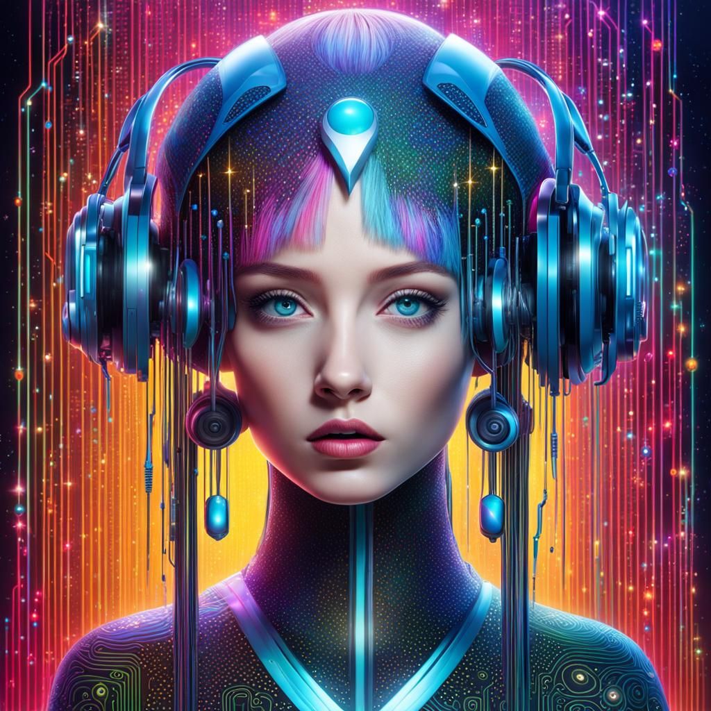 Hyper-Pop Fantasy Creature in Whimsical Lab