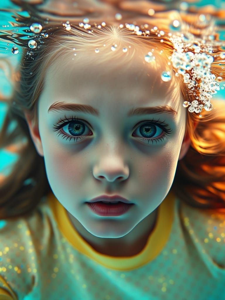 Surreal Goddess Shines in Underwater Scene